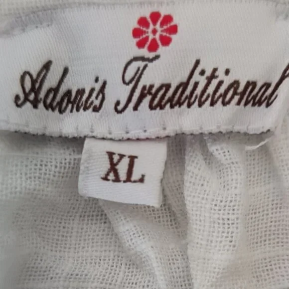 XL🌺Romanian Traditional White&Blue Handmade Embroidered Peasant Blouse Ie - Picture 10 of 10